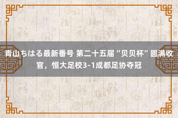 青山ちはる最新番号 第二十五届“贝贝杯”圆满收官，恒大足校3-1成都足协夺冠